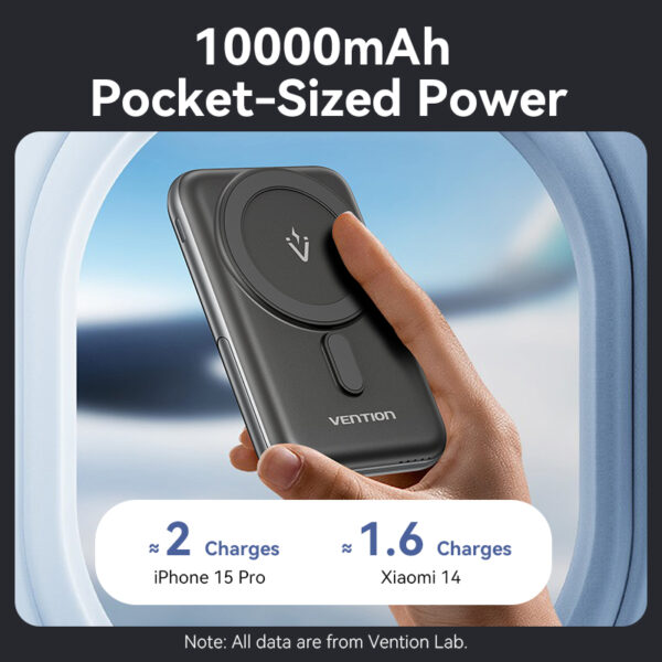Vention Powerbank Wireless Magnetic 10000mAh 20W Black FHNB0 - Image 5
