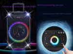 N-Gear FLASH1240 12'' Portable Karaoke Speaker with 1x Wireless Mic LED Lights USB & BT - Image 3