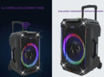 N-Gear FLASH1240 12'' Portable Karaoke Speaker with 1x Wireless Mic LED Lights USB & BT - Image 5