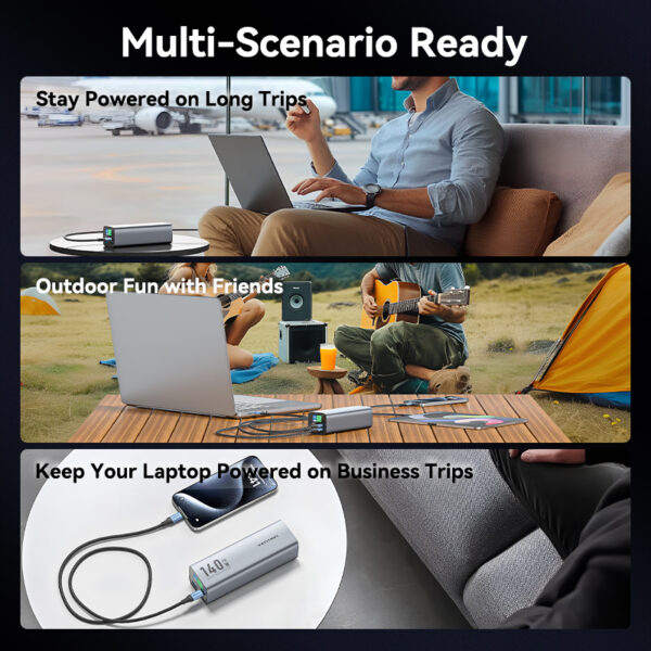 Vention Powerbank 27000mAh 140W 3xUSBC+USB-A FHVH0 - Image 5