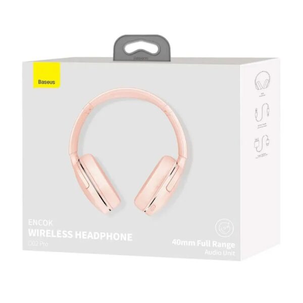 Baseus Wireless Headphones Over Ear Encok D02 Pro v2 Pink - Image 11