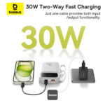 Baseus Powerbank 30W 20000mAh Display QPow 2 White - Image 2