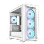 ASUS PC Case mATX Tempered Glass 4xARGB Fans A23 PLUS White
