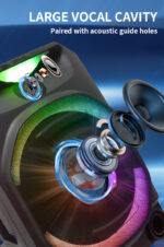 N-Gear FLASH1550 Disco Portable Karaoke Speaker with Wireless Mic & LED Effects - Image 10