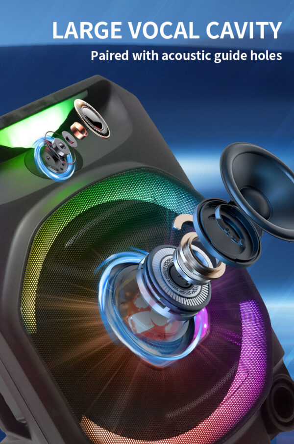 N-Gear FLASH1550 Disco Portable Karaoke Speaker with Wireless Mic & LED Effects - Image 10