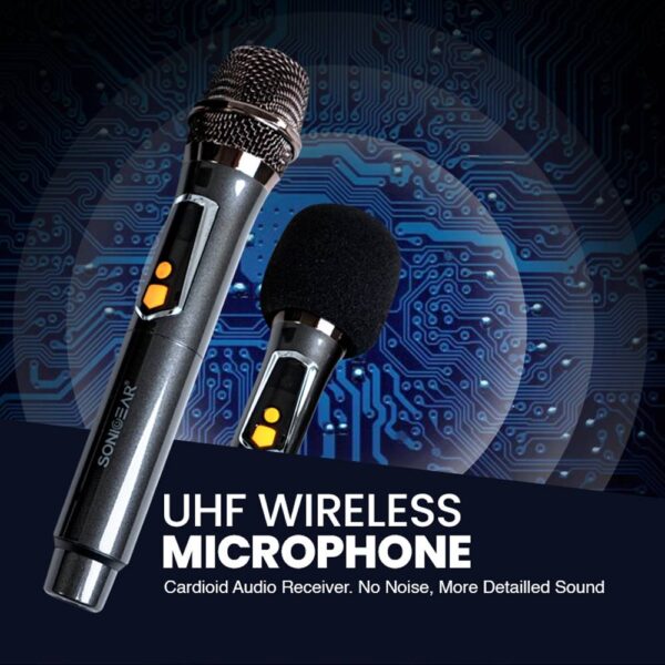 SonicGear AudioXPro1200HD 2 x 12'' Portable Karaoke Speaker with 2 x Wireless Microphones - Image 8