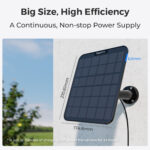 Reolink BPS Solar Panel 2 for Reolink Battery Cameras Black 6W (Type C) - Image 3