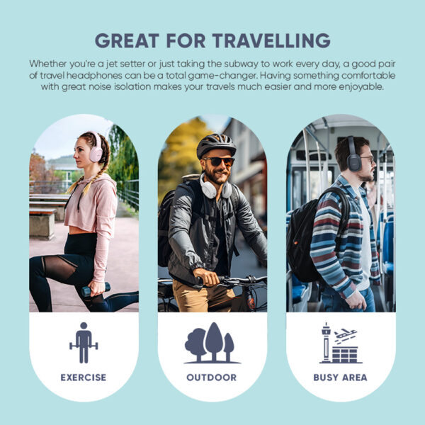 SonicGear Headphones Bluetooth AIRPHONE 3 Type-C Indigo Blue - Image 3