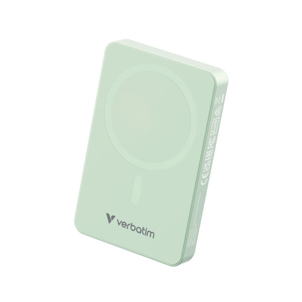 Verbatim Powerbank Wireless Magnetic 10000 Green 32228 - Image 3