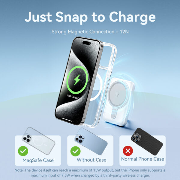 Vention Powerbank Wireless Magnetic 5000mAh 20W Black FHSB0 - Image 4