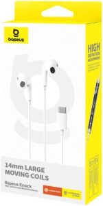Baseus Earphones Wired Type C Encok CZ17 White - Image 13
