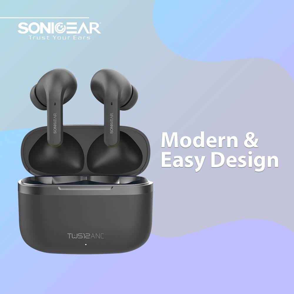 SonicGear EARPUMP TWS 12 ANC Sweatproof Earphones Black - Image 9