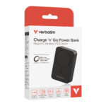 Verbatim Wireless Magnetic Powerbank Qi2 15W + 35W Wired Charging 20000mAH Black - Image 4