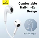 Baseus Earphones Wired Type C Encok CZ17 White - Image 12