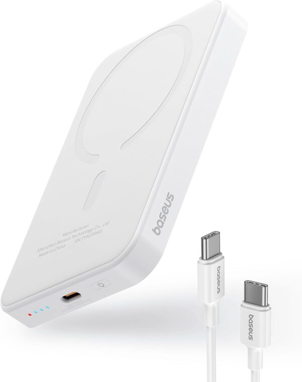 Baseus Powerbank 20W 5000mAh Magnetic Wireless White - Image 15