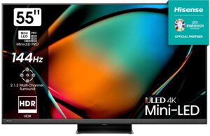 Hisense 55U8KQ 55'' 4K Smart QLED MINI LED 120hz TV