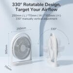 Jisulife Desktop Portable Fan FA27 Gray - Image 13