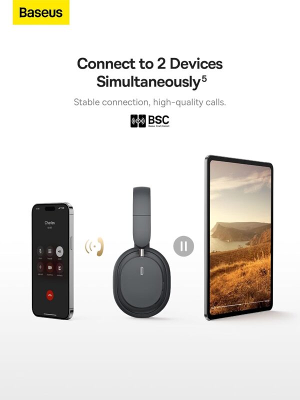 Baseus Wireless Headphones Over Ear Bowie D05 Black - Image 9