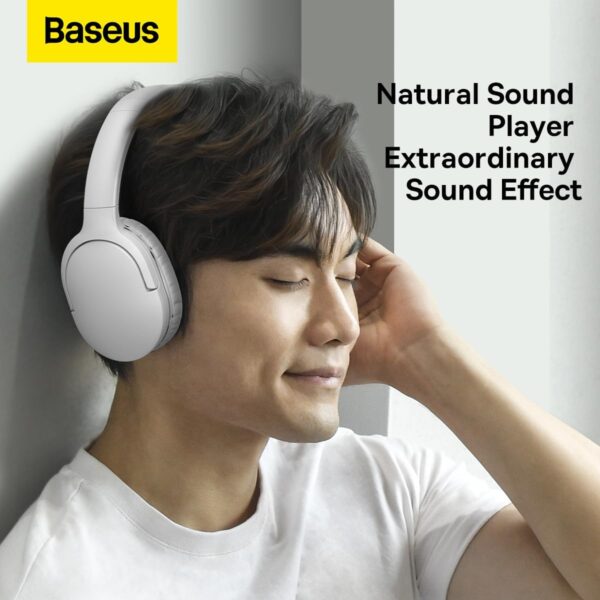 Baseus Wireless Headphones Over Ear Encok D02 Pro v2 White - Image 9