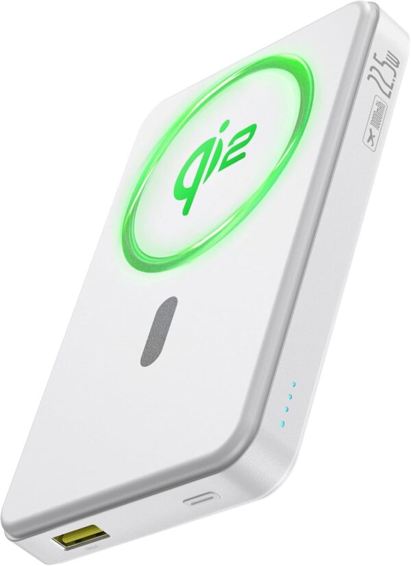 Baseus Powerbank Wireless 22.5W 10000mAh 15W Qi2 Airpow  White - Image 2