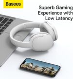 Baseus Wireless Headphones Over Ear Encok D02 Pro v2 White - Image 11