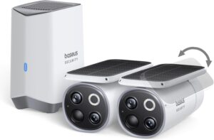 Baseus Security S1 Pro Outdoor Self Rotating Solar 3K 2-Cam Kit White Baseus Security S1 Pro Outdoor Self Rotating Solar 3K 2-Cam Kit White