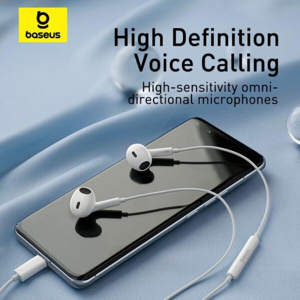 Baseus  Earphones Wired Type C Encok CZ17 White - Image 11