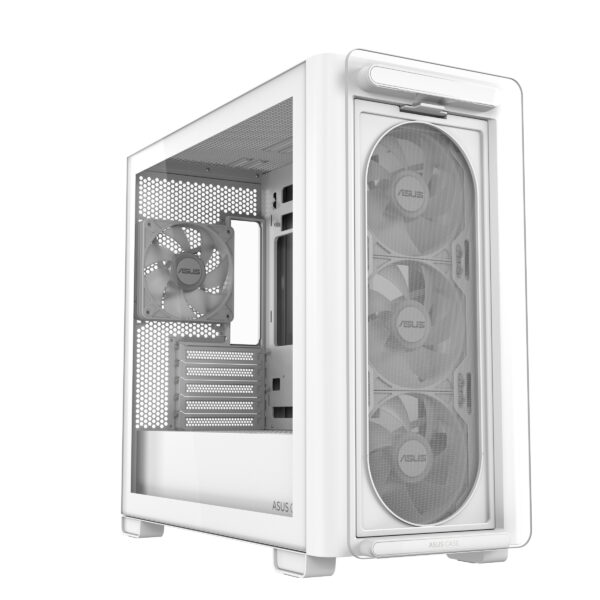ASUS PC Case mATX Tempered Glass 4xARGB Fans A23 PLUS White - Image 6