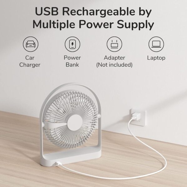 Jisulife Desktop Portable Fan FA27 Gray - Image 15
