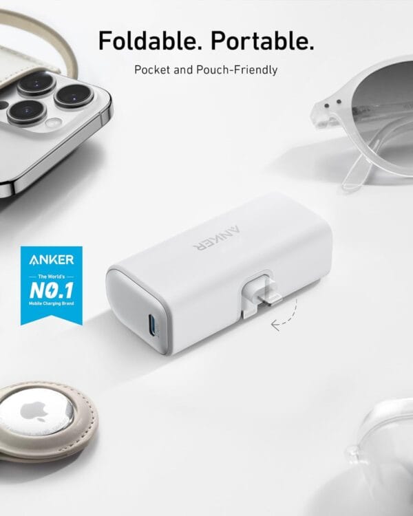 Anker Mobile Powerbank 5000 621 Built-In Lightning Connector White - Image 6