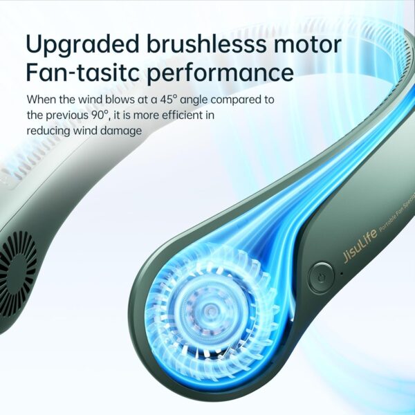 Jisulife Bladeless Turbine Neck Fan FA14 Green - Image 13