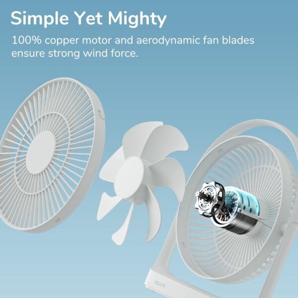 Jisulife Desktop Portable Fan FA27 Gray - Image 12