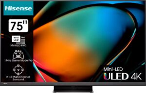 Hisense 75U8KQ  75'' 4K Smart QLED MINI LED 120hz TV