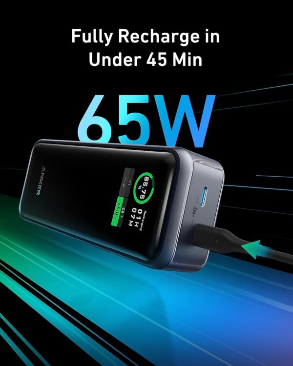 Anker Mobile Powerbank 12000 Prime 130W w/Display Black - Image 10