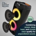 Majority P300 Portable Karaoke Speaker 300W Bluetooth USB FM Wired Mic - Image 7