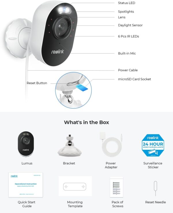 Reolink WIFI Outdoor Camera 4MP LUMUS - Image 15
