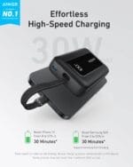Anker Mobile Powerbank 10000 A1680G11 30W USB-C+Lightning Black - Image 4