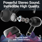 Majority TRU-1 TWS Sports Earphones IPX7 Black - Image 6