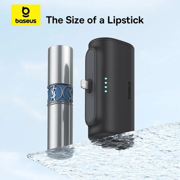 Baseus Powerbank 20W 5000mAh Plug-In Lightning 20W Black - Image 4
