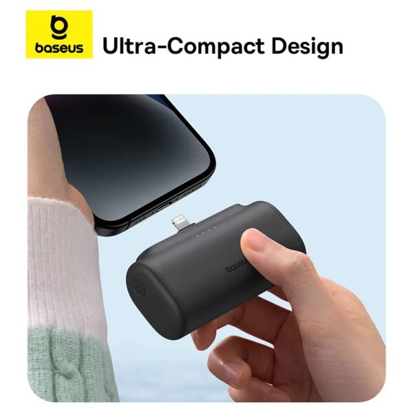 Baseus Powerbank 20W 5000mAh Plug-In Lightning 20W Black - Image 3