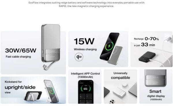 EcoFlow RAPID Magnetic Wireless Qi2 PowerBank 5000mAh - Image 11