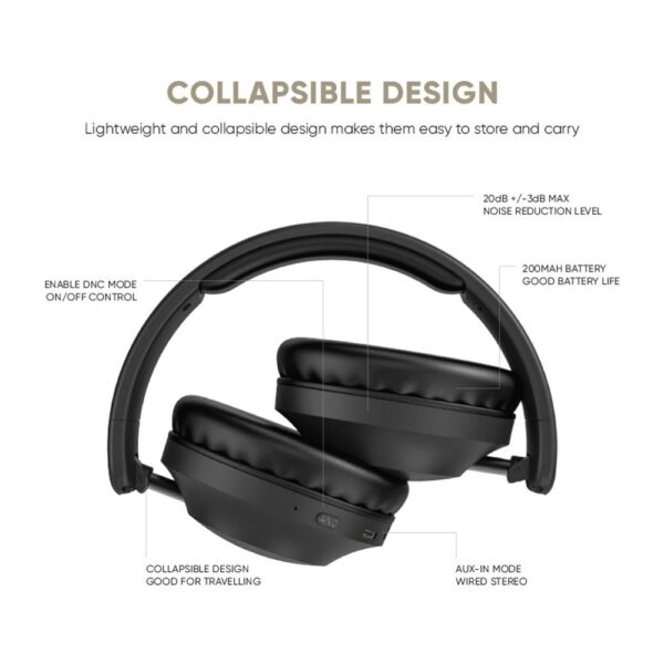 SonicGear Headphones Bluetooth AIRPHONE DNC3000 Black - Image 6