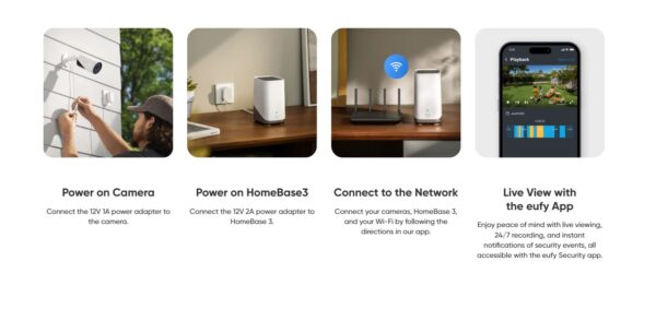 Anker Eufy Security Camera Kit E330 4+1 Home Base - Image 12