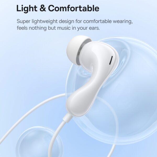Baseus Headphones In Ear Wired 3.5mm HiRes HZ20 White - Image 4