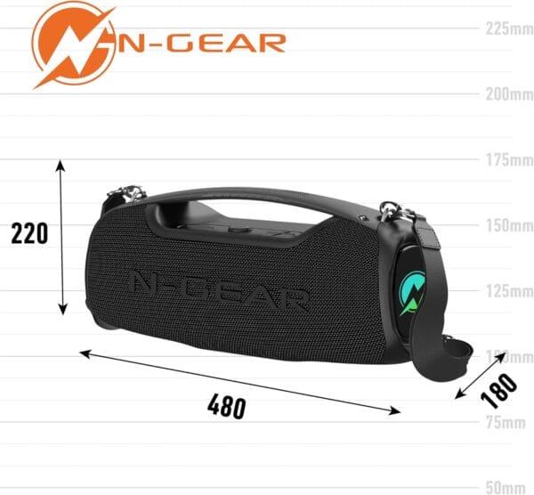 N-Gear NRG500 Portable Karaoke Outdoor Speaker 1xWireless Mic - Image 12