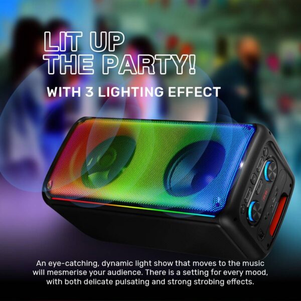 SonicGear AudioXPro800HD 2 x 8'' Portable Karaoke Speaker with Voice Changer & 2 x Wireless Microphones included - Image 9