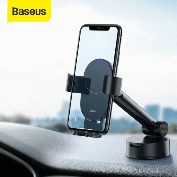 Baseus Simplism Gravity Car Mount Holder with Suction Base Black - Image 9