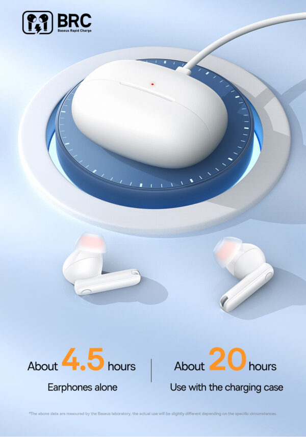 Baseus Headphones In Ear TWS ANC MZ10 White - Image 14