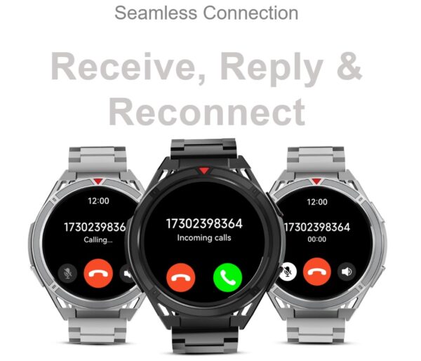 HiFuture Adventure GPS SmartWatch ACTIVE Black/Red with Stainless Steel + Silicone Bands - Image 6