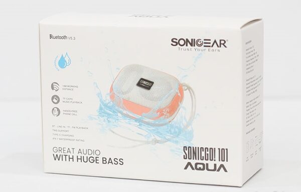 SonicGear SonicGo!101 AQUA Portable IPX7 Bluetooth Speaker Pink - Image 13